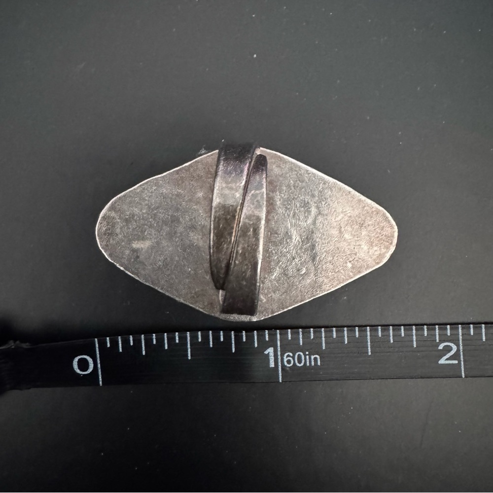 Engraved Silver Ring Celestial Geometric Motif - image 7